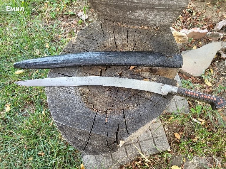 Автентичен дамасков ятаган , снимка 1