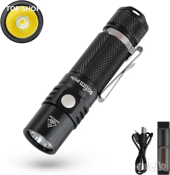 Sofirn SP10 Pro EDC фенерче, AA фенерче с потребителски интерфейс Anduril 2, снимка 1