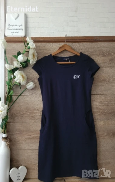 Спортно елегантна рокля тип тениска с джобове , снимка 1