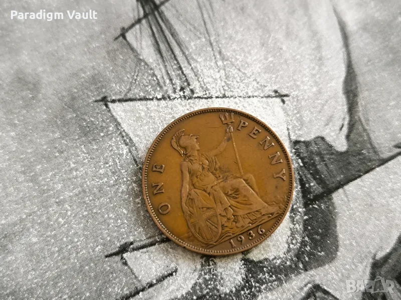 Монета - Великобритания - 1 пени | 1936г., снимка 1