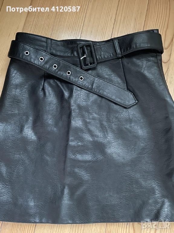 Дамска къса кожена пола НМ, снимка 1