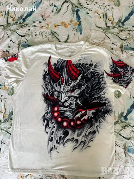 Мъжка тениска със самурай, снимка 1