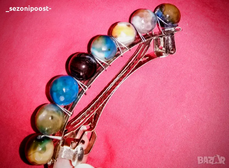 💎Дамска красива шнола за коса с камъни💎, снимка 1