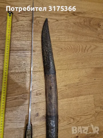 Автентичен възрожденски Габровски нож изработен от  Донко Анчев Нова махала  1876 година каракулак, снимка 14 - Ножове - 50405652