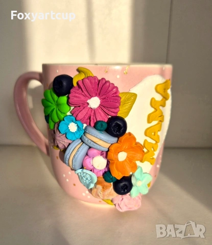 Чаша полимерна глина за Мама, снимка 4 - Декорация за дома - 53661878