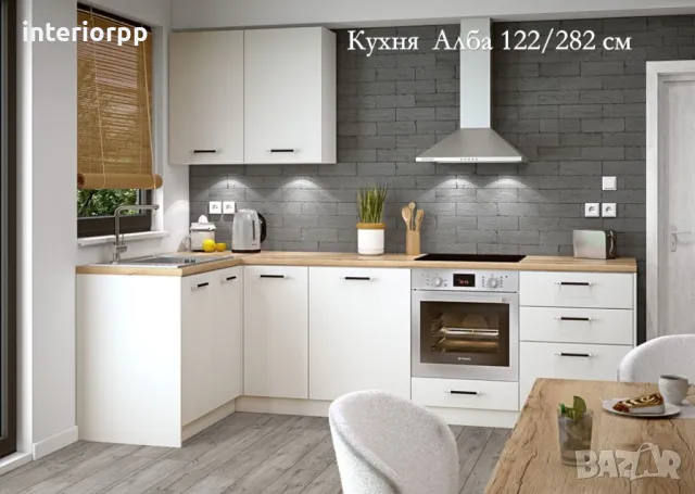 Кухня ъглова МДФ Глосмакс от модулни шкафове. Безплатен Проект за Вас, снимка 6 - Кухни - 49110181