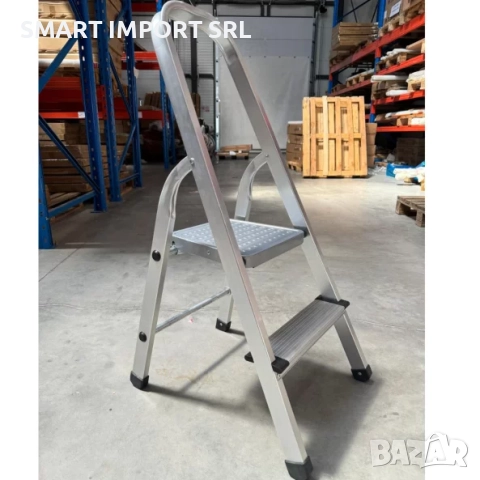 Алуминиева сгъваема стълба KMH0102, 2 стъпала, снимка 2 - Железария - 52006489