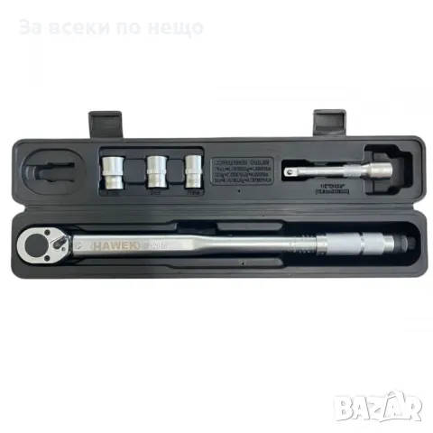 Динамометричен ключ 1/2″ 28 – 210 Nm + комплект вложки (17, 19, 21 мм) + удължител 125 мм HAWEK, снимка 5 - Други инструменти - 50346821
