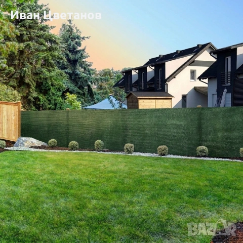 Засенчваща мрежа за ограда 1.5х25м, 60% засенчване, HDPE материал с UV защита