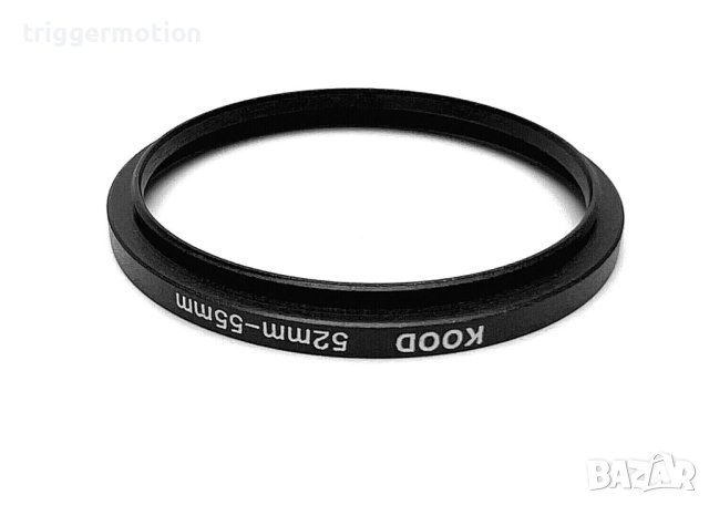 52mm - 55mm KOOD Преходник за филтър на резба Step-Up Lens Filter Adapter Ring , снимка 2 - Обективи и филтри - 41467414