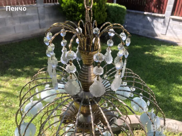 старинен кристален полилей, снимка 9 - Антикварни и старинни предмети - 50341982