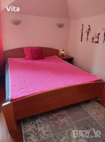Легло 160х200 с матрак + нощни шкафчета, снимка 4 - Спални и легла - 44480448