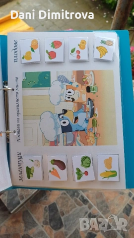 Активна книжка с Блуи и Бинго с велкро стикери за деца над 3 години, снимка 4 - Образователни игри - 53501783