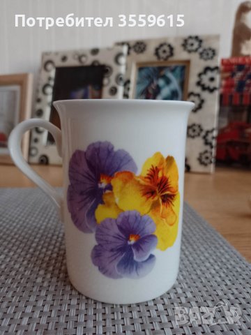 чаша за кафе на цветя от Португалия, снимка 2 - Чаши - 39659889