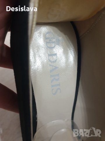 Обувки Дарис Daris естествен велур висок ток, снимка 3 - Дамски обувки на ток - 40370252