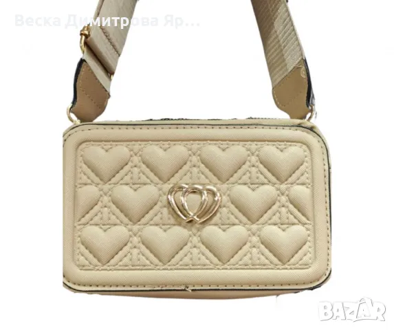 Изискана дамска чанта със сърцевидни шевове, снимка 4 - Чанти - 49021972