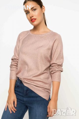 Блуза от фино плетиво в цвят розово злато, снимка 1
