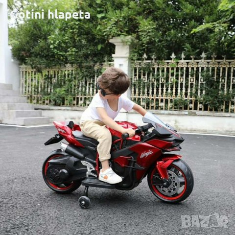 Акумулаторен МОТОР Ninja Duo 12V меки гуми с Кожена седалка, снимка 14 - Детски велосипеди, триколки и коли - 34368493