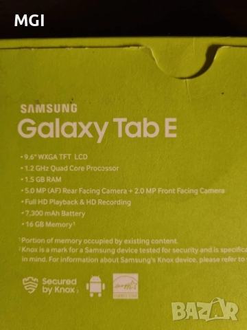 Таблет Samsung Galaxy Tab E T560 с процесор Quad-Core™ 1.3 GHz, 9.6", 1.5GB RAM, 8GB, Wi-Fi, снимка 2 - Таблети - 52549920