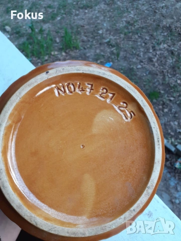 СТАРА ВАЗА САКСИЯ НЕМСКА КЕРАМИКА RUMTOPF, снимка 4 - Антикварни и старинни предмети - 53486493