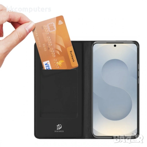 DUX DUCIS Skin Pro Кожен Калъф за Samsung S26+ - Слот за карта, Стойка, Протектор, 3 цвята, снимка 4 - Калъфи, кейсове - 53705530