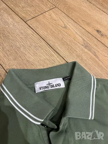 Мъжка тениска с яка Stone Island | S размер, снимка 4 - Тениски - 56204718