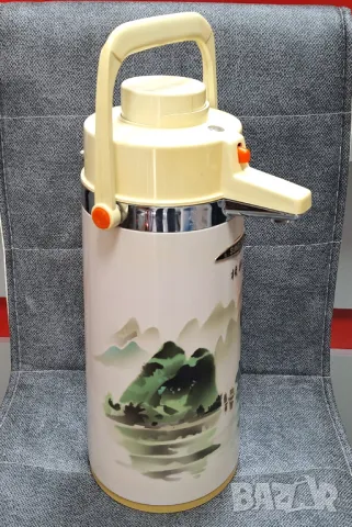 ПОРЪЧАН! Здрав Ретро Термос с помпа 2,2 литра, снимка 1
