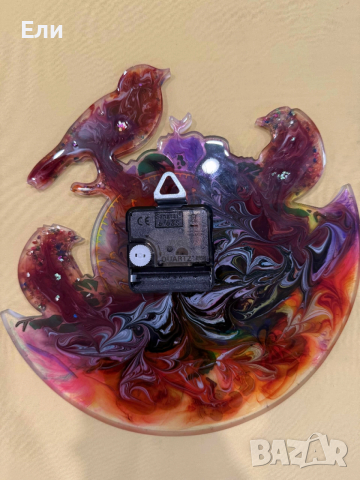 Ръчно изработен, арт часовник, който ще краси вашия дом или работно място, снимка 9 - Стенни часовници - 52968636