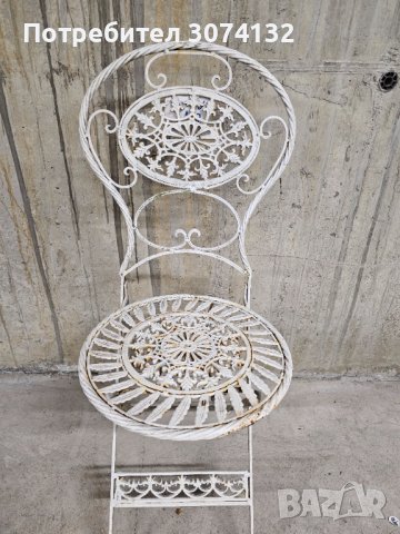 Ретро стол от метал, снимка 2 - Столове - 40357358