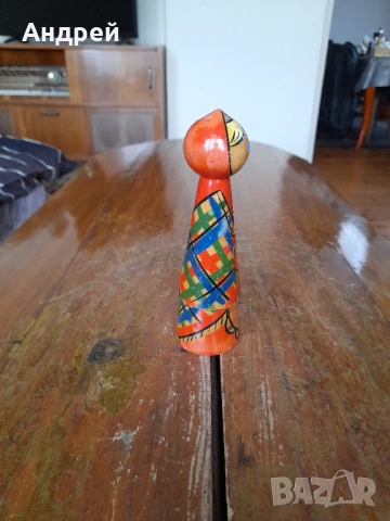 Стара дървена кукла,Хохлома, снимка 2 - Колекции - 53417547