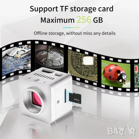 4K 30FPS IMX678 HDMI USB 2.0 HAYEAR HY-6210S дигитална камера микроскоп SMD, снимка 3 - Камери - 53687973
