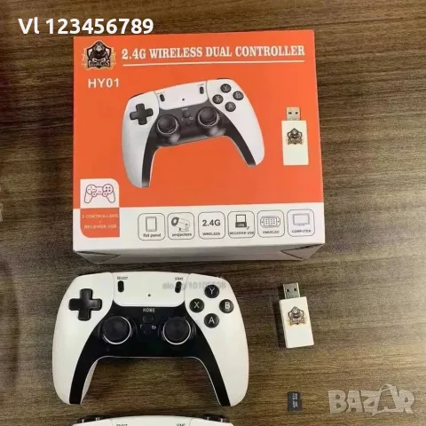 Игрова конзола с 2 джойстика USB 2.4G WIRELESS CONTROLLER GAMEPAD, снимка 2 - Други игри и конзоли - 56367764