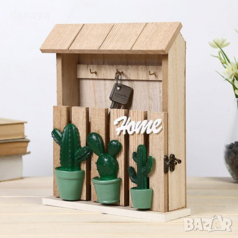 2815 Декоративна кутия за ключове Кактуси, снимка 2 - Закачалки - 36354010