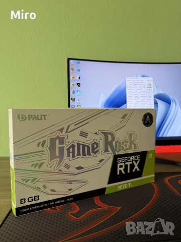 Видеокарта Palit Game Rock RTX 3070Ti 8GB, снимка 5 - Видеокарти - 55966773