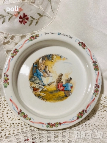 порцеланова купа зайчето Питър , снимка 3 - Чинии - 51535719