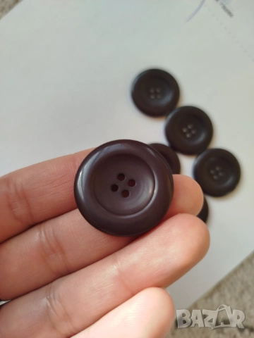 големи копчета, бордо, 30мм., снимка 3 - Други - 51060038