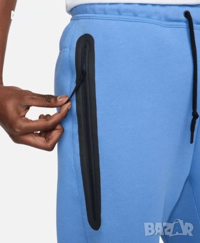 Мъжко долнище Nike Tech Fleece Polar Blue - размер S, снимка 4 - Спортни дрехи, екипи - 44200424