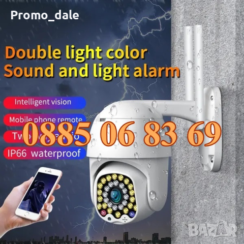 Куполна WIFI камера, IP камера 32 LED 