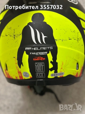 Каска MT Helmets Thunder размер S 49-50, снимка 4 - Аксесоари и консумативи - 53656967