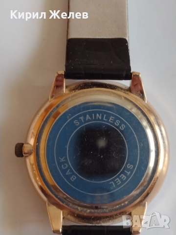 Красив дамски часовник BVLGARI с кристали Сваровски кожена каишка - 15283, снимка 4 - Дамски - 36194479