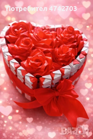 Сатененени рози, снимка 3 - Ръчно изработени сувенири - 53537659