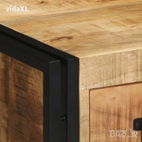 vidaXL Нощен шкаф Кафяво 40 x 40 x 59 см Солидно мангово дърво, снимка 7 - Шкафове - 56147534