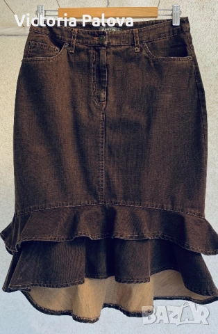 Дънкова пола ÄNNY N цвят кафе, снимка 5 - Поли - 51562011