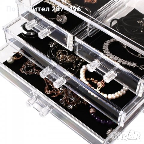 1759 Настолен органайзер за бижута с чекмеджета, снимка 5 - Други стоки за дома - 35794520