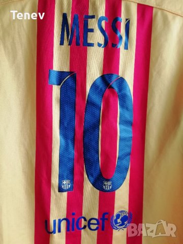 Barcelona Lionel Messi Nike оригинална тениска фланелка Барселона Меси 2015/2016 Away, снимка 3 - Тениски - 38831924