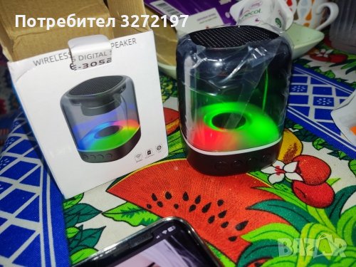 Преносим Bluetooth 5.0 високоговорител,RGB светлини,HD звук, снимка 9 - Bluetooth тонколони - 41772811