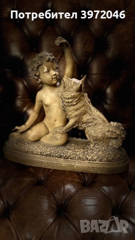 Антикварна фигура 1920 -1930г, снимка 3 - Антикварни и старинни предмети - 53215005