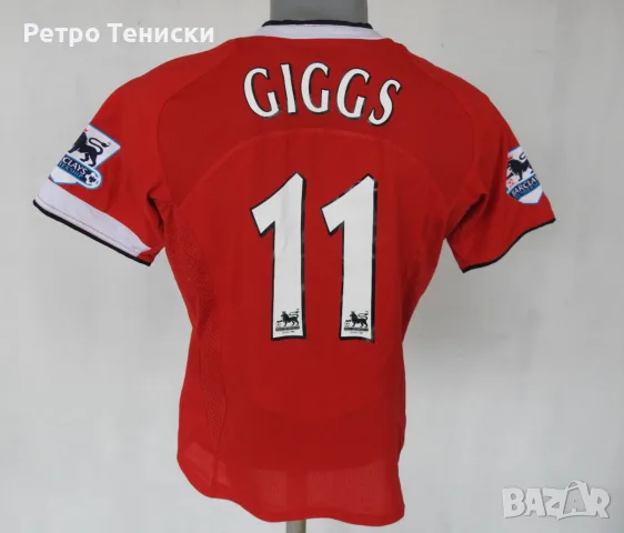Тениска Manchester United #11 Giggs Nike — Деца размер L Червено (сезон 2004)