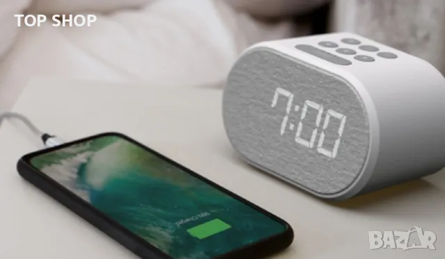i-box Lite, Будилник с LED подсветка,USB зарядно устройство и FM радио,стенен контакт