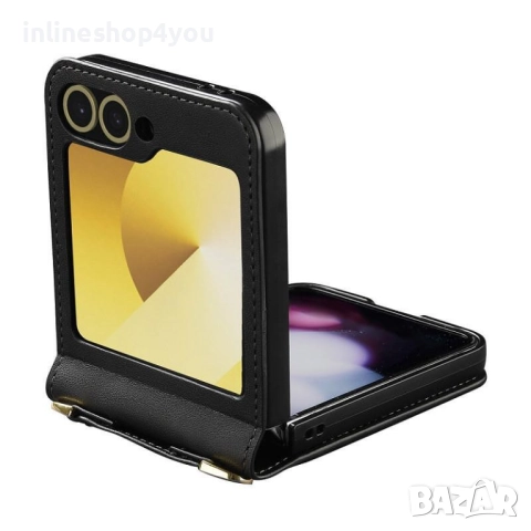 Кожен Калъф Тип Тефтер за Samsung Galaxy Z Flip5 / Flip 6 / Flip7FE / Flip 7, снимка 2 - Калъфи, кейсове - 51609220